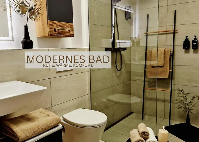 Modern-Ruhig-Balkon-Self-Check-In-Limes2Living-Niedernberg شقة Niedernberg